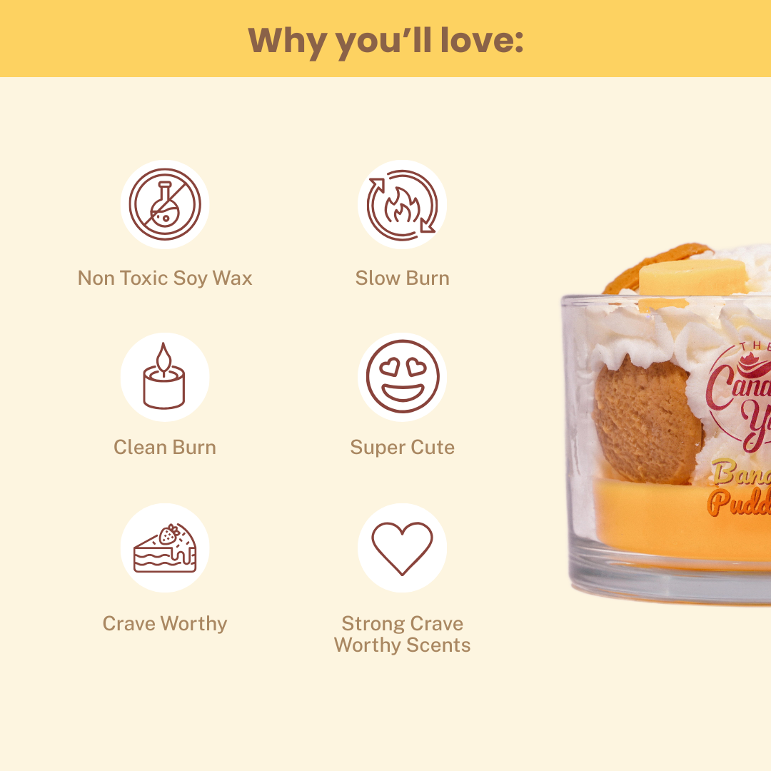 Banana Pudding Dessert Candle Limited Time Only!