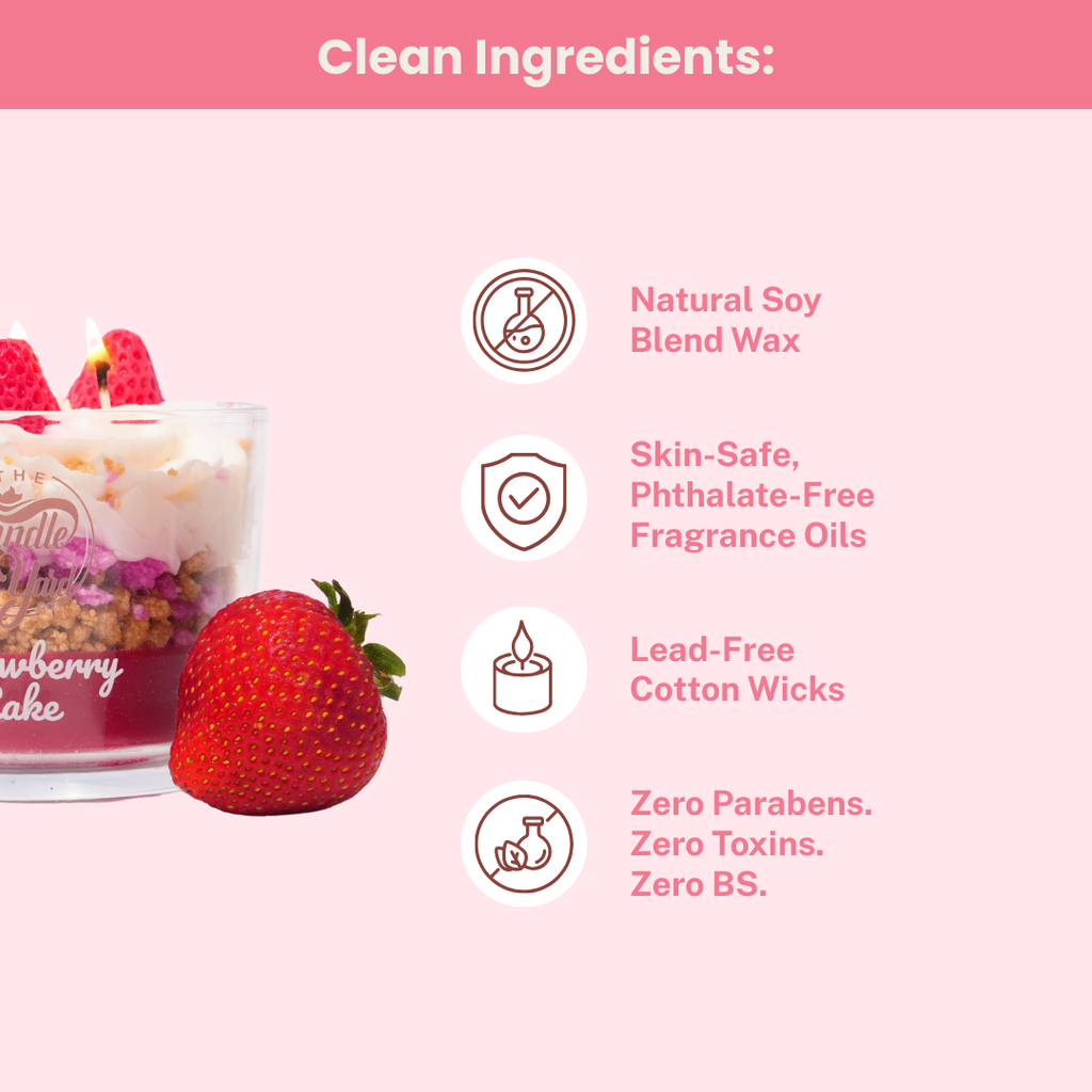 Strawberry Cake Dessert Candle Limited Time Only!