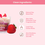 Strawberry Cake Dessert Candle Limited Time Only!