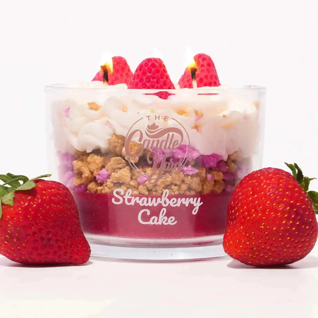 Strawberry Cake Dessert Candle - The Candle Yard Co. 
