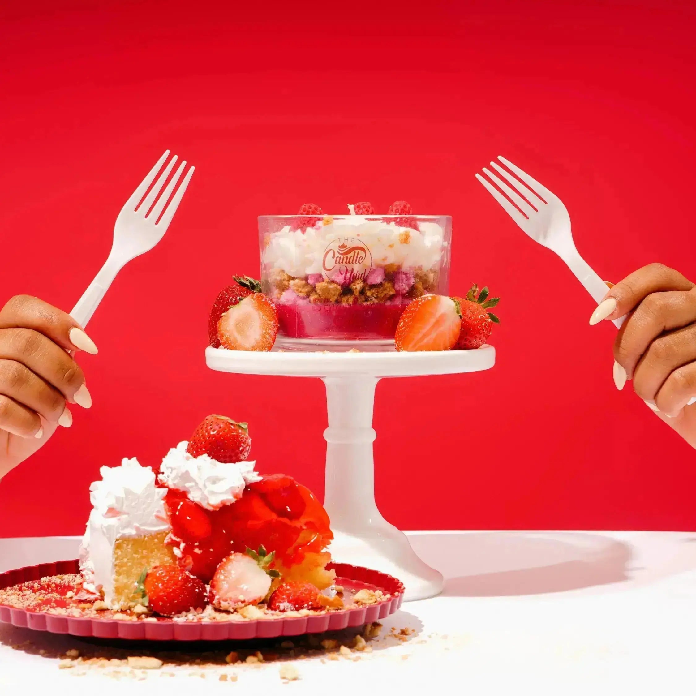 Strawberry Cake Dessert Candle - The Candle Yard Co. 
