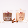 Vanilla Eggnog + Marshmallow Hot Chocolate Drink Candle Duo Bundle The Candle Yard Co.