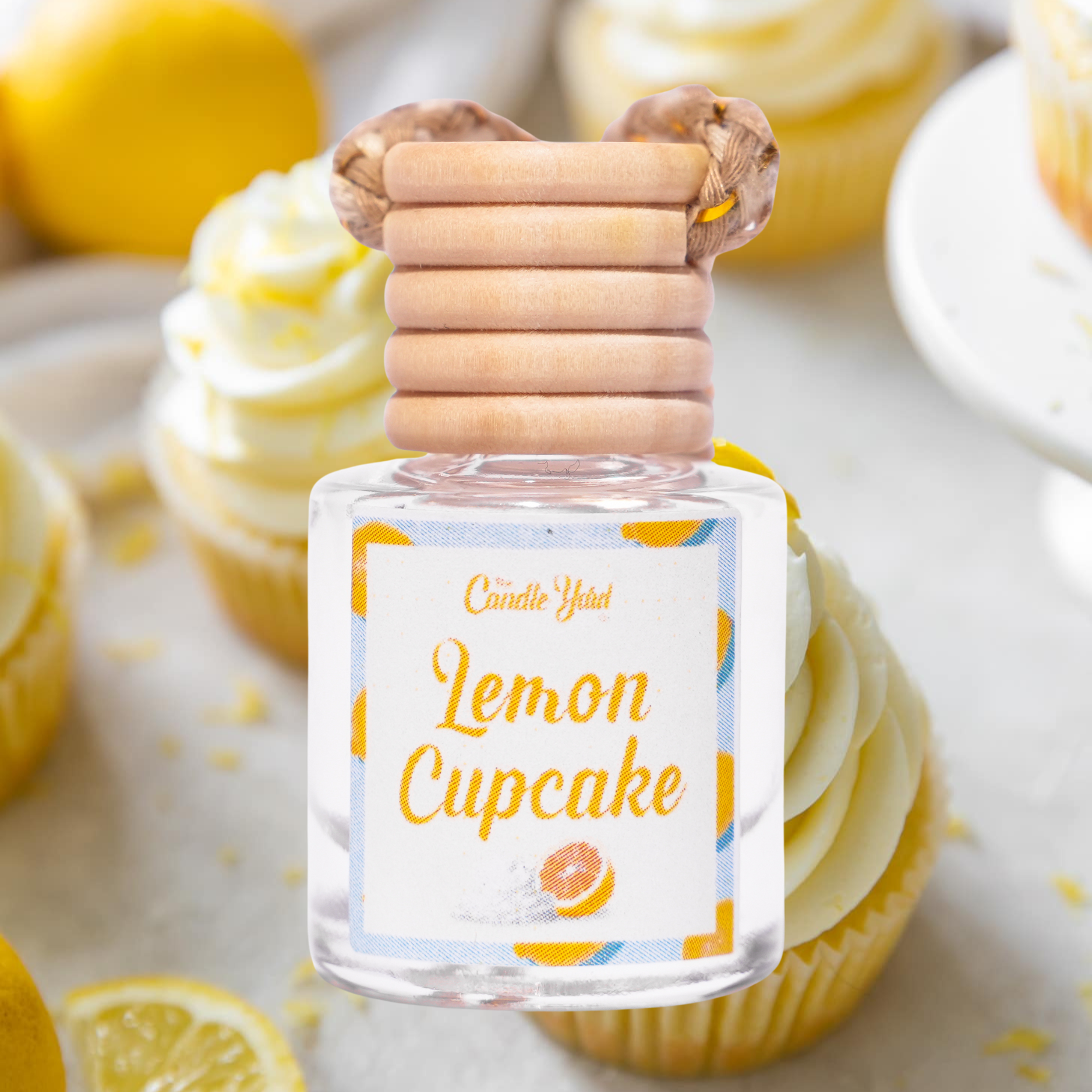 Lemon Cupcake Car Freshener The Candle Yard Co.