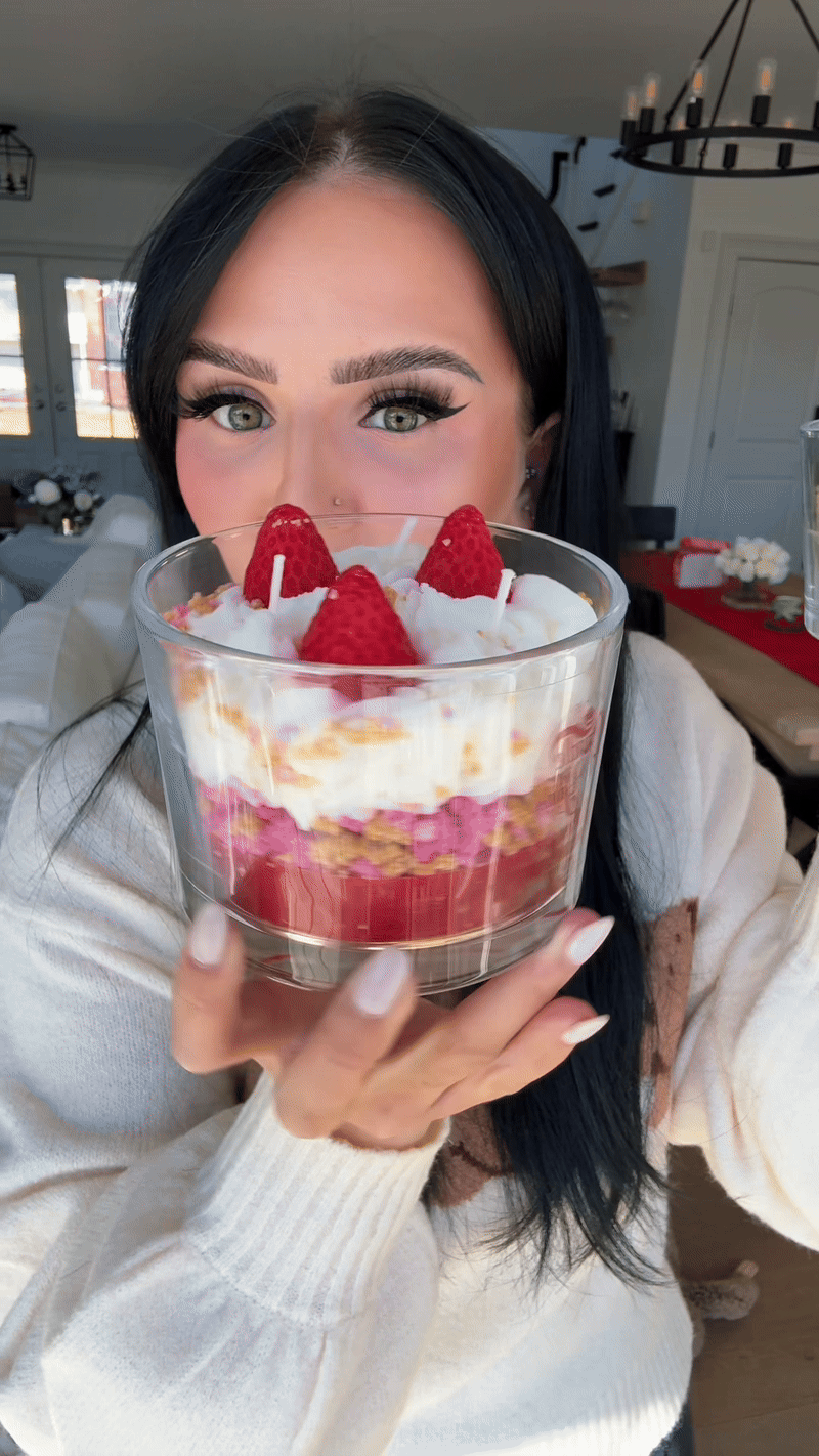 Strawberry Cake Dessert Candle Limited Time Only!